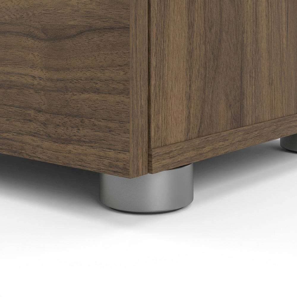 Alt View 1. FurniFact - Walnut Nightstand with 2 Drawers and Timeless Style for Bedroom Storage - Brown.
