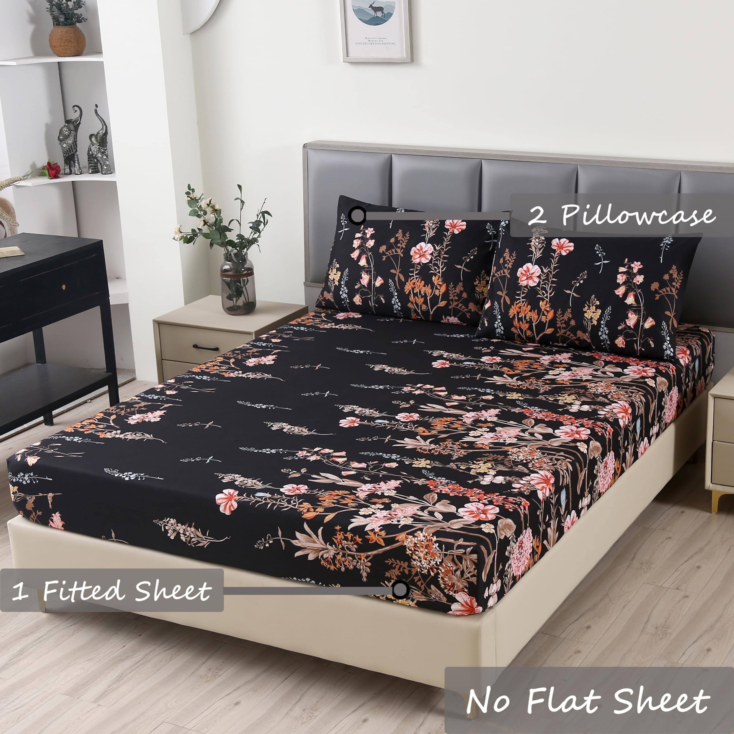 2 Pillowcase  
1 Fitted Sheet  
No Flat Sheet