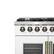 Alt View 11. Forno Appliances - 36 in. Wide 6 Burner Galiano 5.36 Cu. Ft. Freestanding Dual Fuel True Convection Range - White.