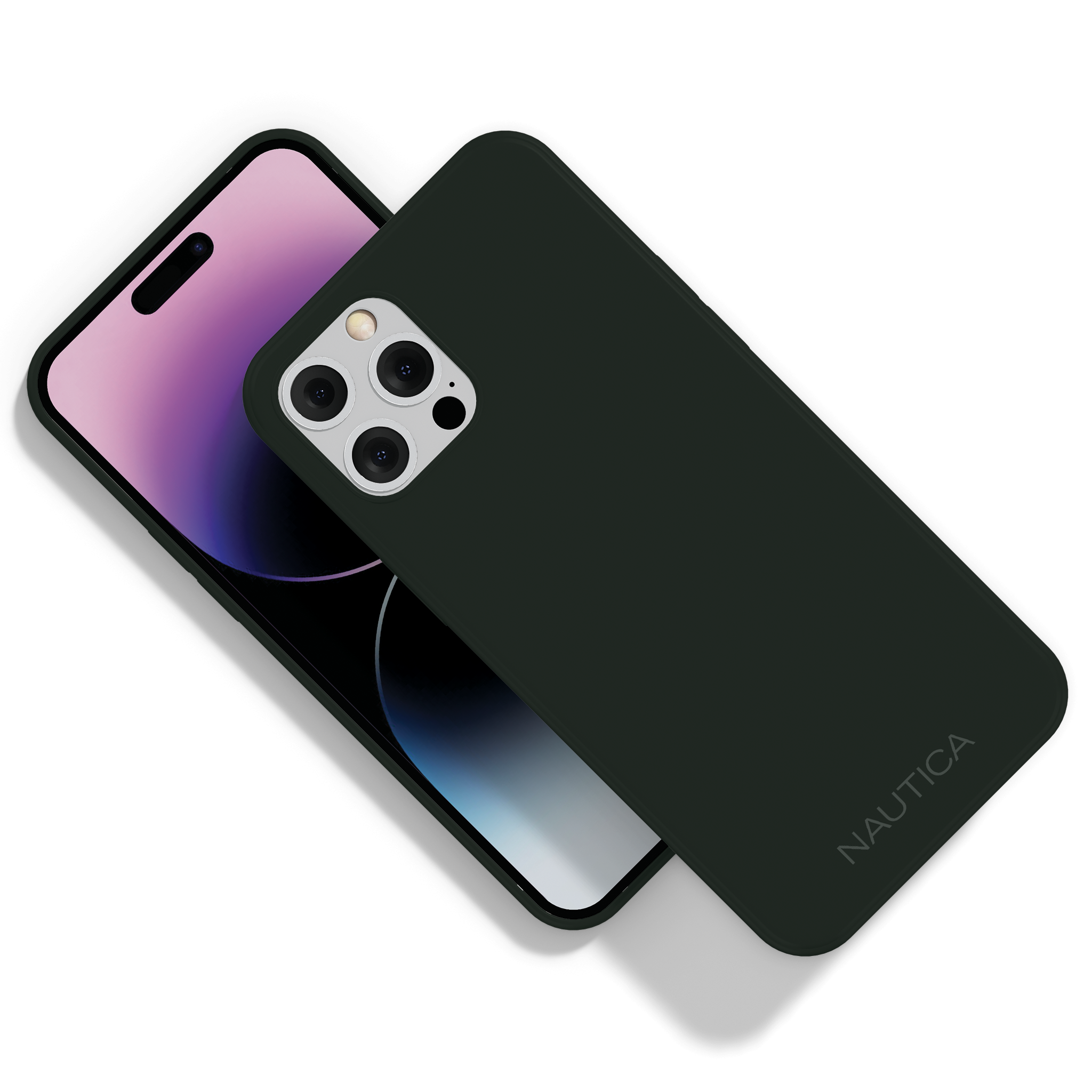 Nautica - Matte Phone Case for iPhone 14 Pro, Case with Ultra-Light, Slim Design, Anti-Scratch, Shockproof Protective Phone Cover - Black