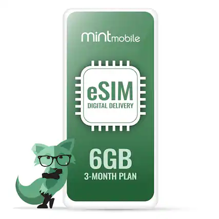mintmobile eSIM DIGITAL DELIVERY 6GB 3-MONTH PLAN