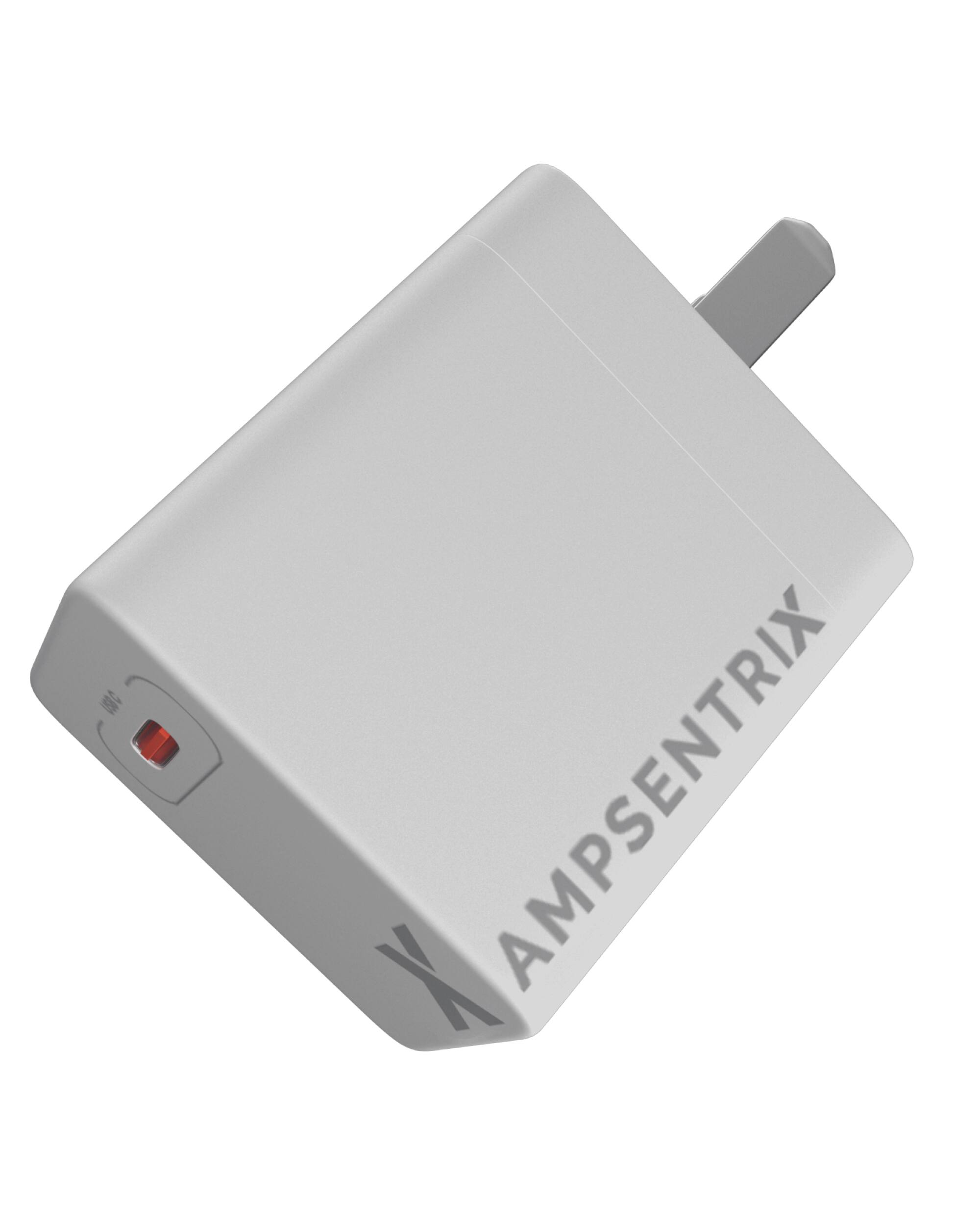 Alt View 2. Ampsentrix - 65W USB Type C GaN Wall Power Adapter (110v USA).