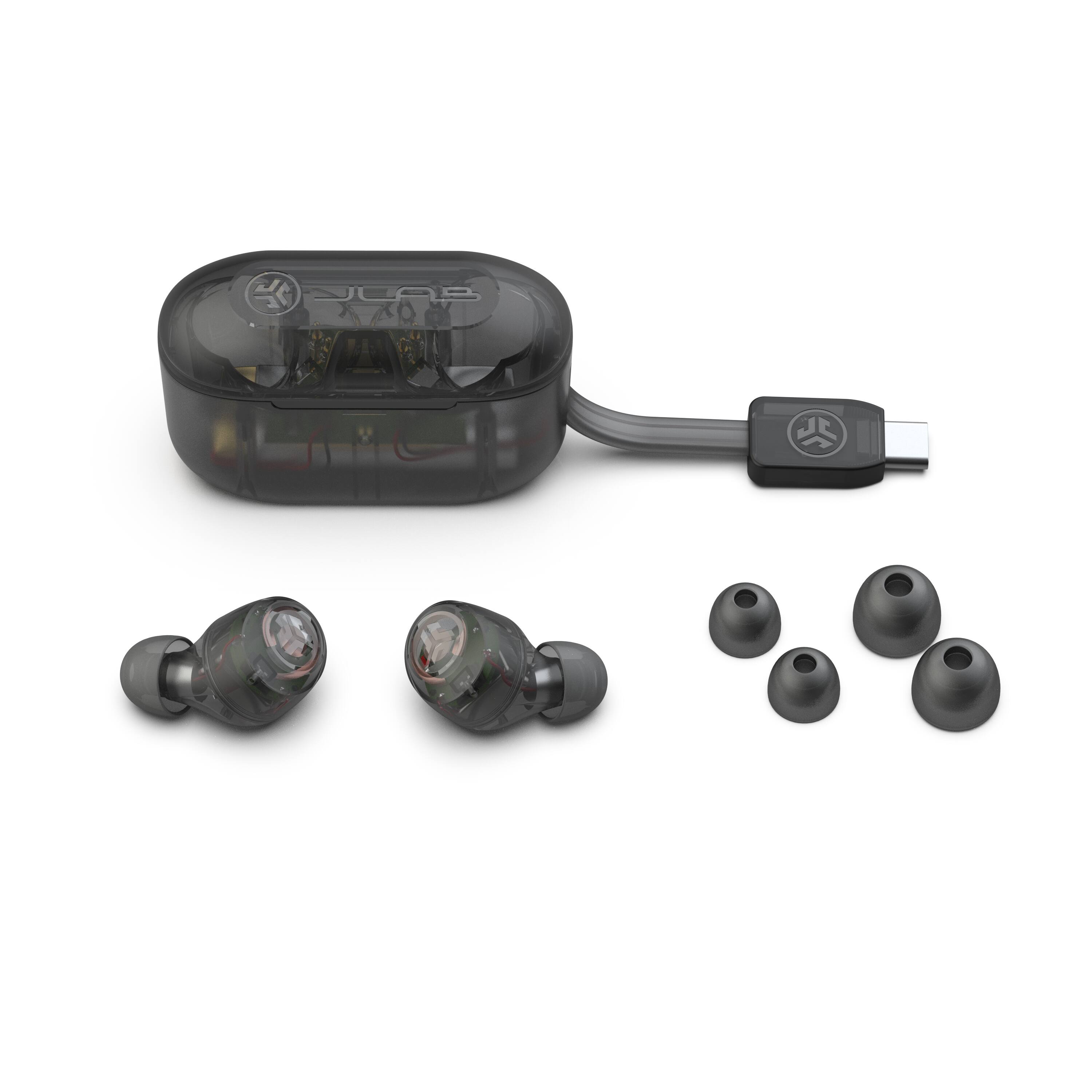 Back. JLab - GO Air POP True Wireless In-Ear Headphones - Clear.