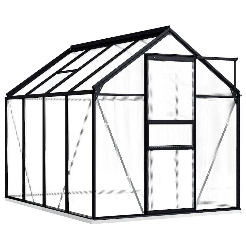 Angle. vidaXL - vidaXL Greenhouse Anthracite and transparent Aluminum and polycarbonate - Anthracite.