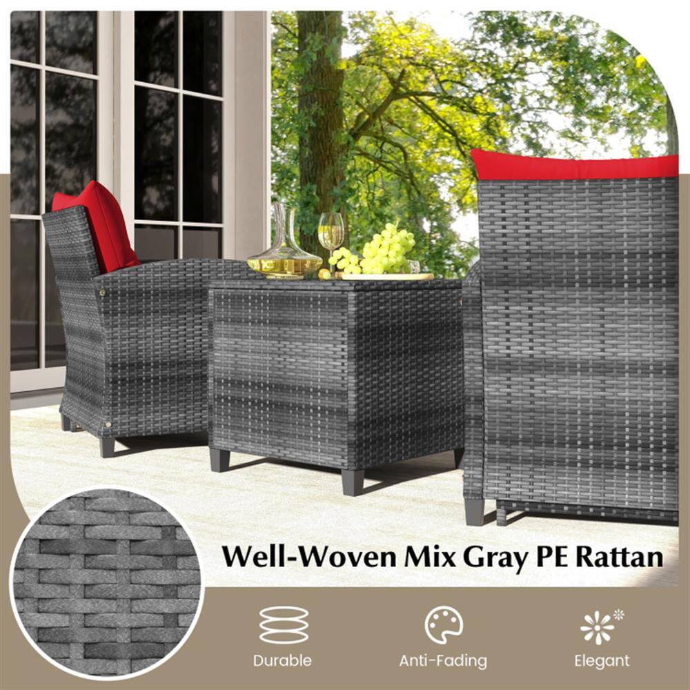 Well-Woven Mix Gray PE Rattan  
Durable  
Anti-Fading  
Elegant
