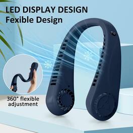 Loheer - Bladeless Neck Fan Wearable Personal Fan 5 Speeds USB Rechargeable 360 Cooling Hands Free Fan for Travel