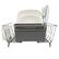 Angle. Sweet Home Collection - Chrome Plated Steel 2-Piece Small Compact Dish Drainer - Gray.