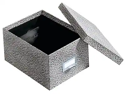 Front. Pendaflex - Index Card File Box, 1000-Card Capacity Agate - Black Agate.