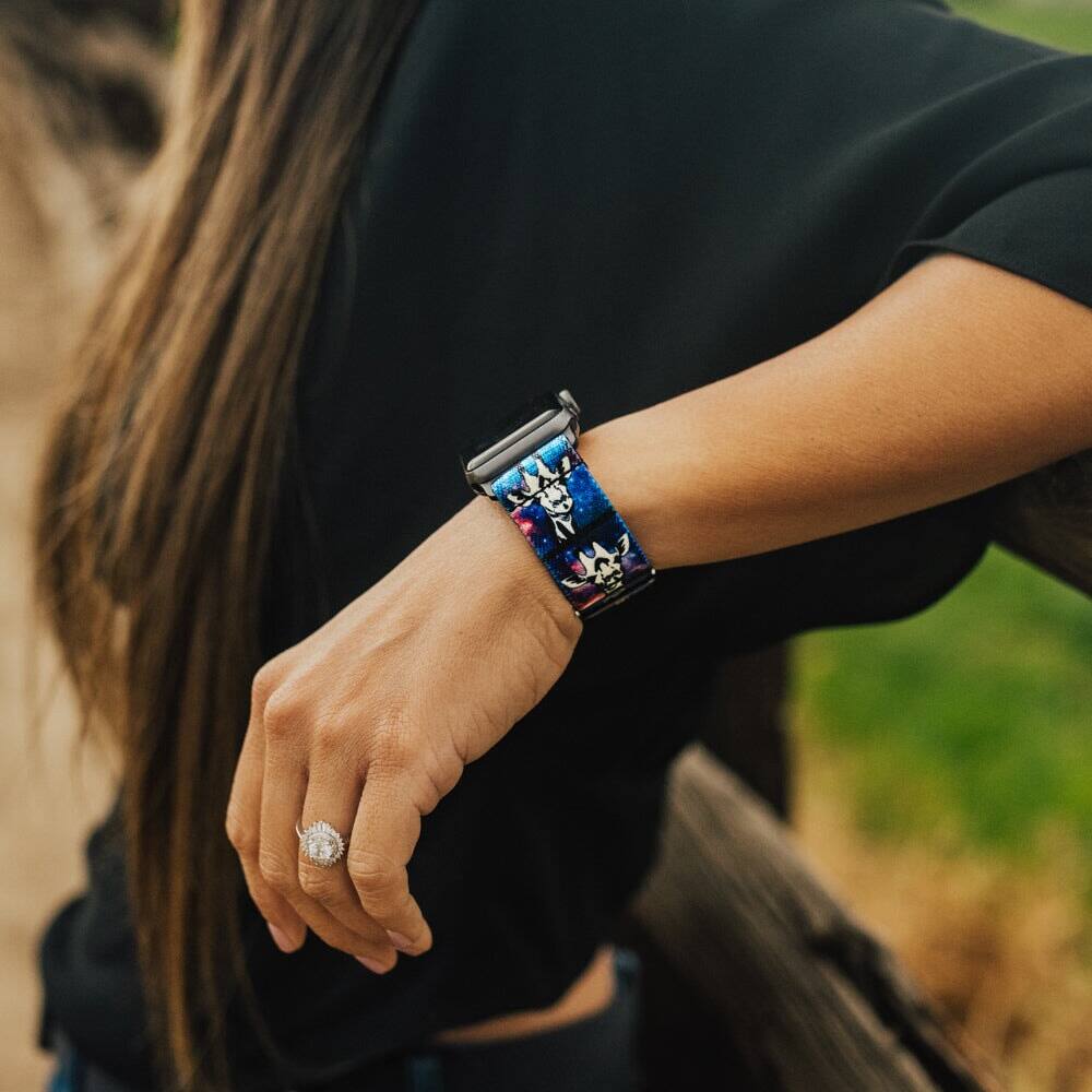 Alt View 3. ZOX - Reach New Heights Giraffe NFC Smartwatch Band, 20mm - Purple.