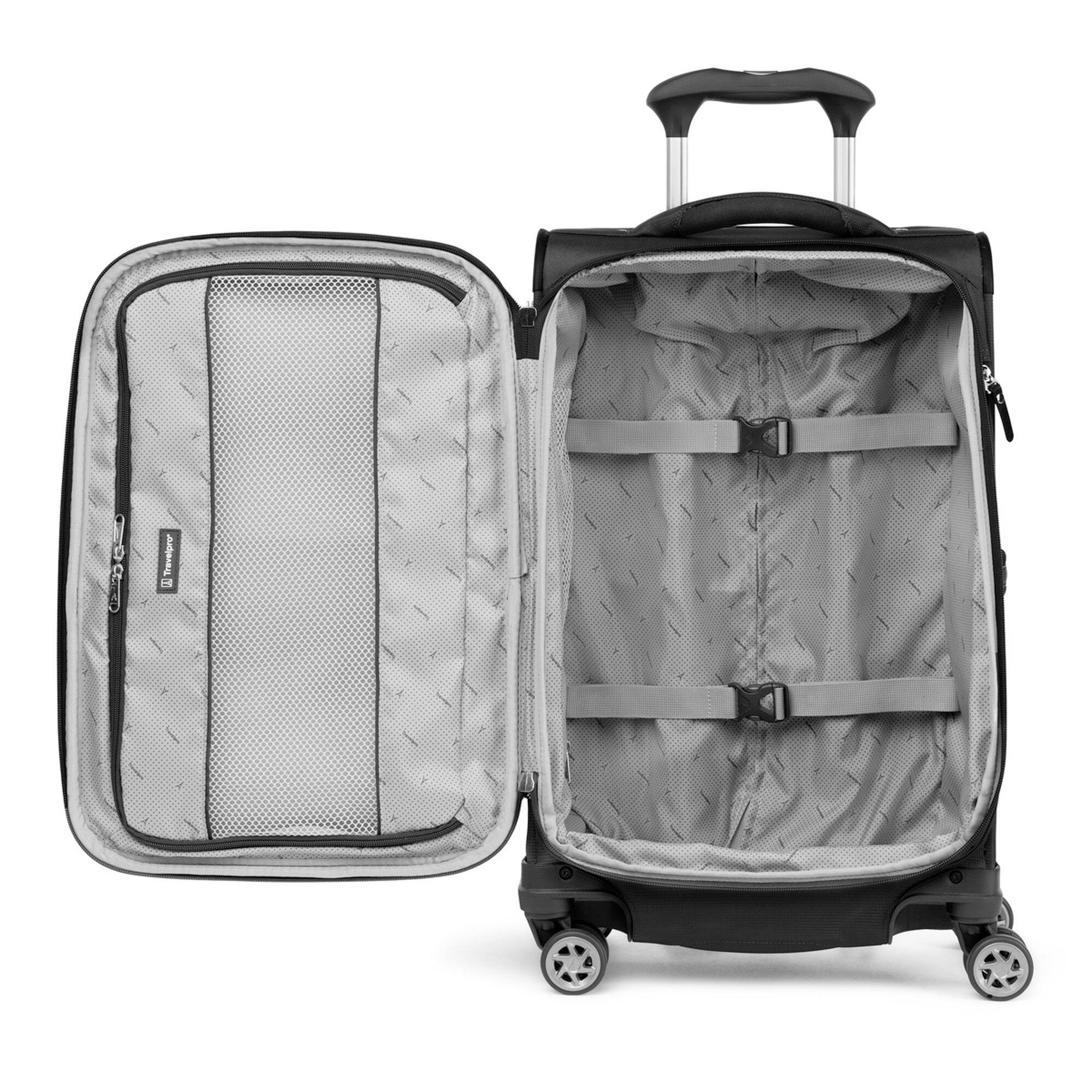 Alt View 1. Travelpro - Walkabout 6 Softside Expandable 3 Piece (20"/25"/29") Spinner Luggage Set - Jet Black.