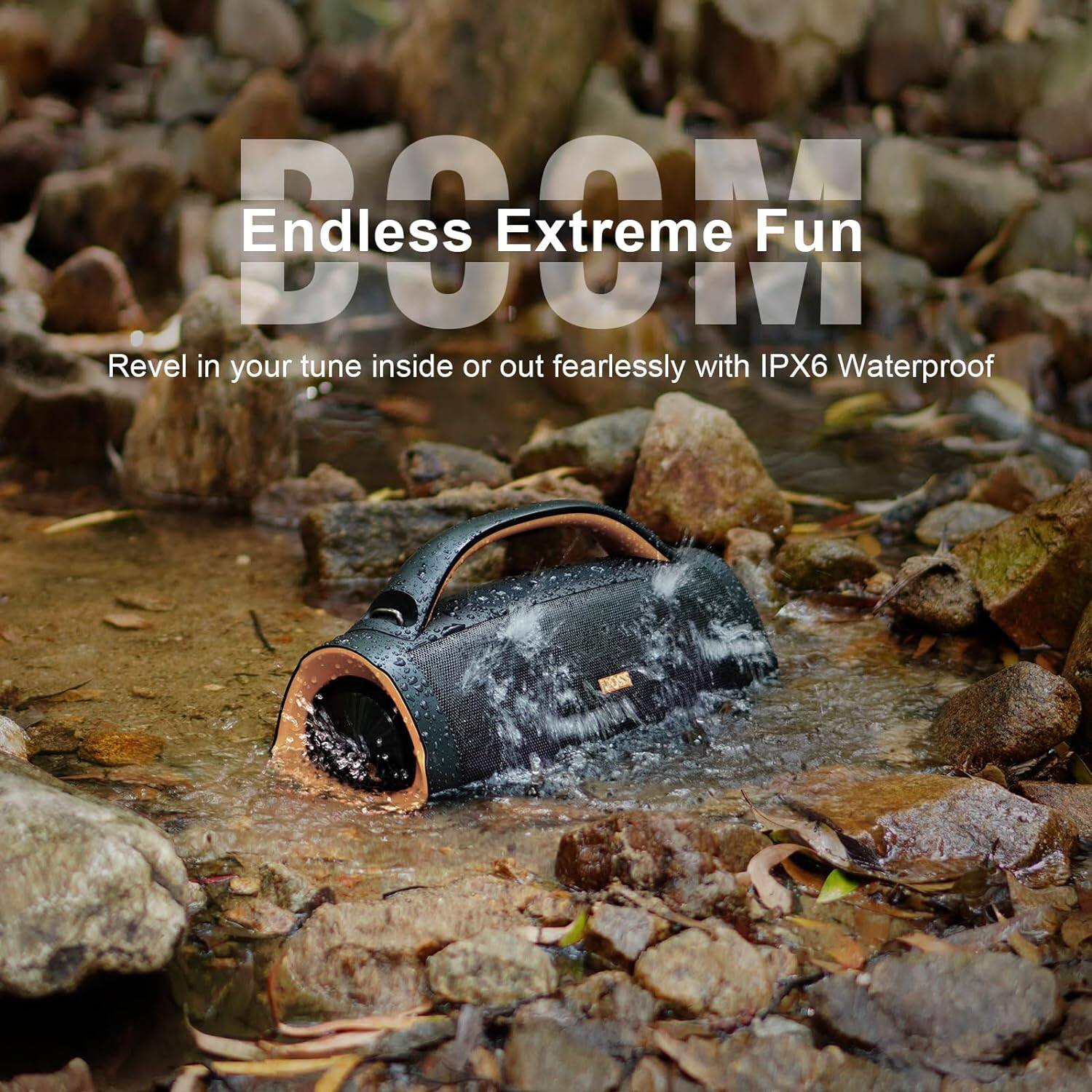 Endless Extreme Fun  
Revel in your tune inside or out fearlessly with IPX6 Waterproof