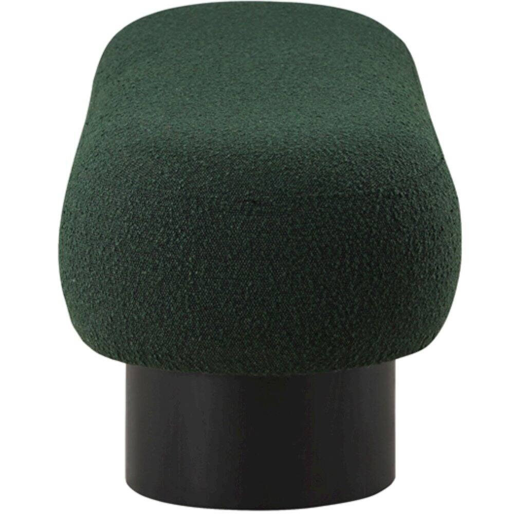 Alt View 4. Meridian Furniture - Robertson Green Boucle Fabric Bench - Green.