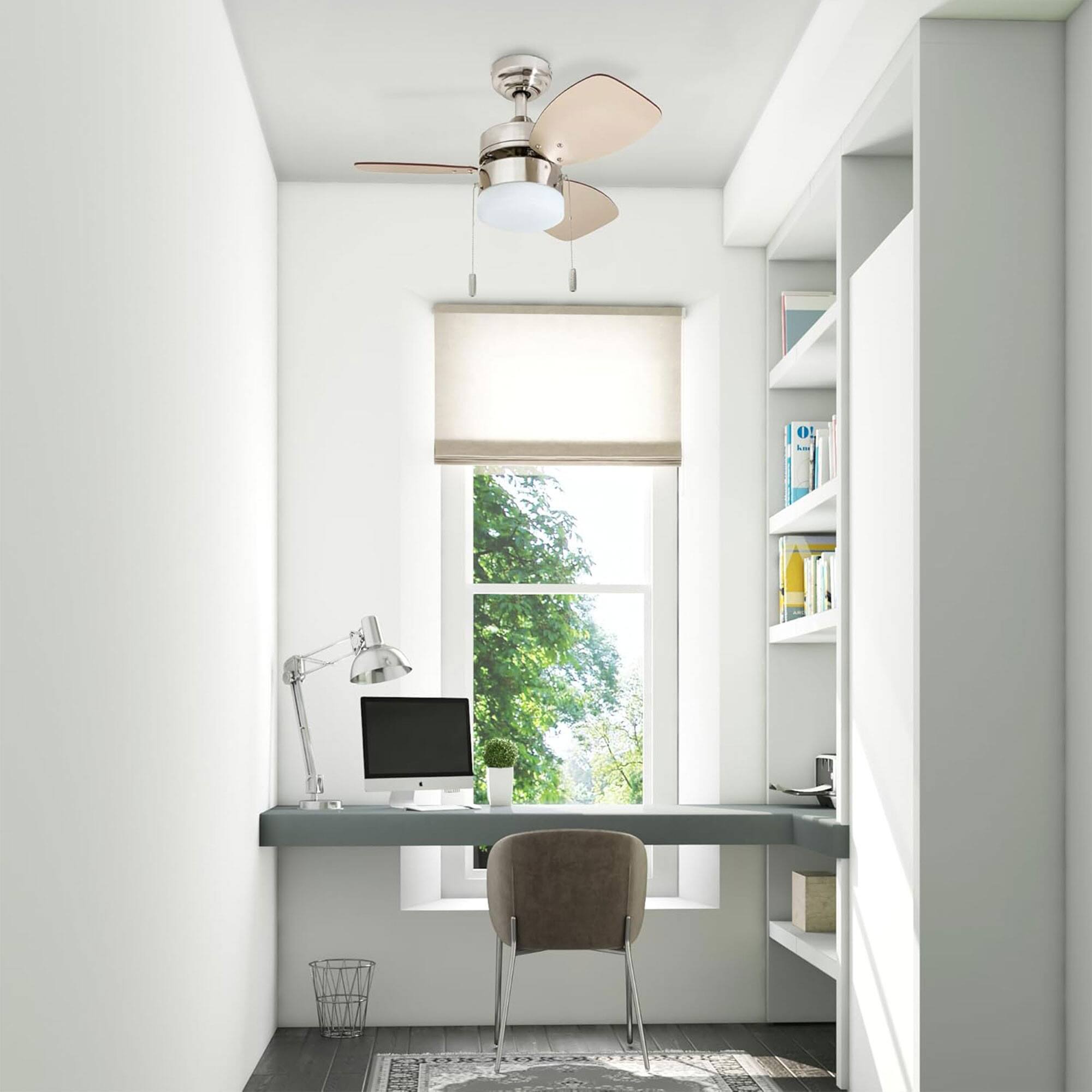 Alt View 7. Honeywell - Honeywell Ocean Breeze 30 Inch Indoor Ceiling Fan with Light, Brushed Nickel - Brushed Nickel.