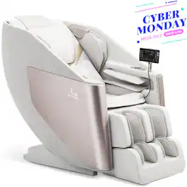 MassaMax - A305 Full Body Massage Chair,Zero Gravity,Body Scan,Foot Roller Massage Chair - Golden