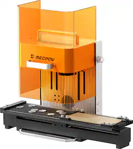 Mecpow - X1 2-in-1 2W IR & 10W Diode Dual Laser Engraver and G1 Slide Extension Combo Set for Metal, Wood, Leather