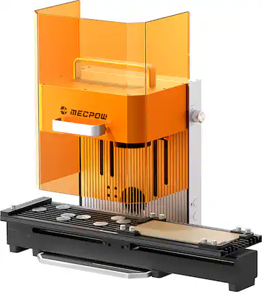 Front. Mecpow - X1 2-in-1 2W IR & 10W Diode Dual Laser Engraver and G1 Slide Extension Combo Set for Metal, Wood, Leather.
