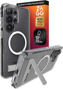 ZAGG - Crystal Palace Snap with Kickstand for Samsung Galaxy S26 Ultra - Smoke Black