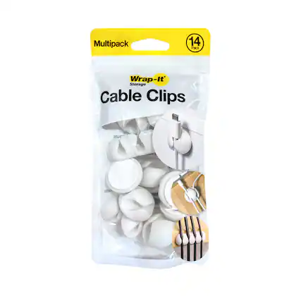 Multipack 14 Pack Wrap-It Storage Cable Clips