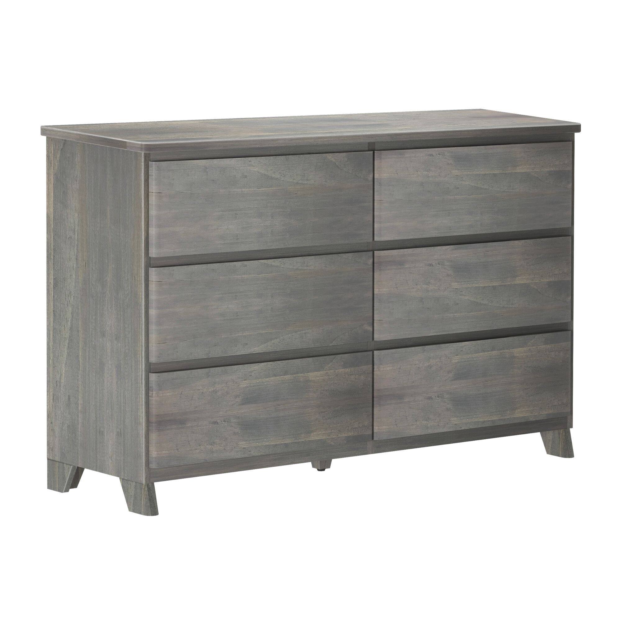 Alt View 7. Plank+Beam - Plank+Beam Modern Farmhouse 6 Drawer Dresser, Driftwood - Driftwood.
