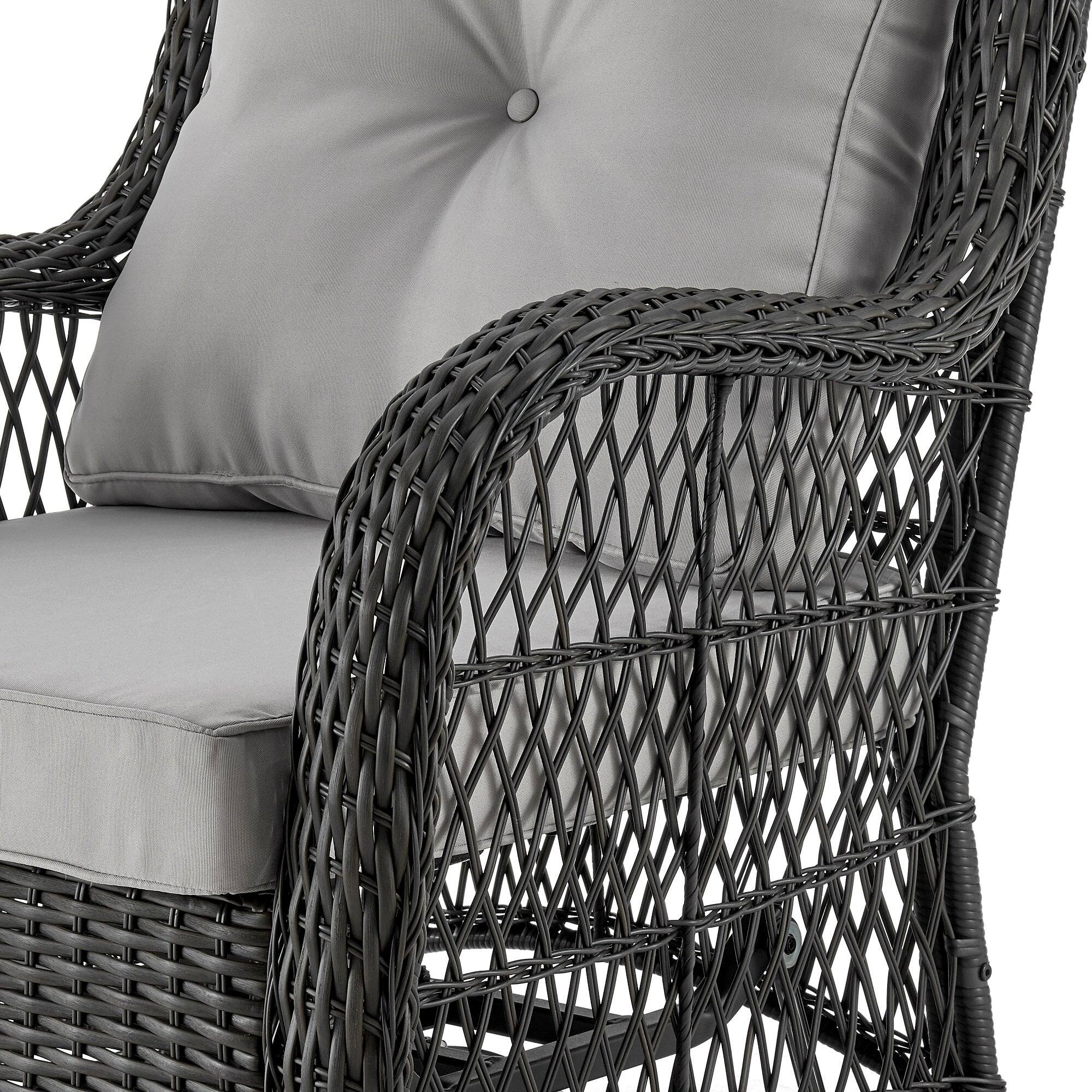 Alt View 3. Manhattan Comfort - Fruttuo Traditional 3-Piece Patio Conversation Set - Gray.