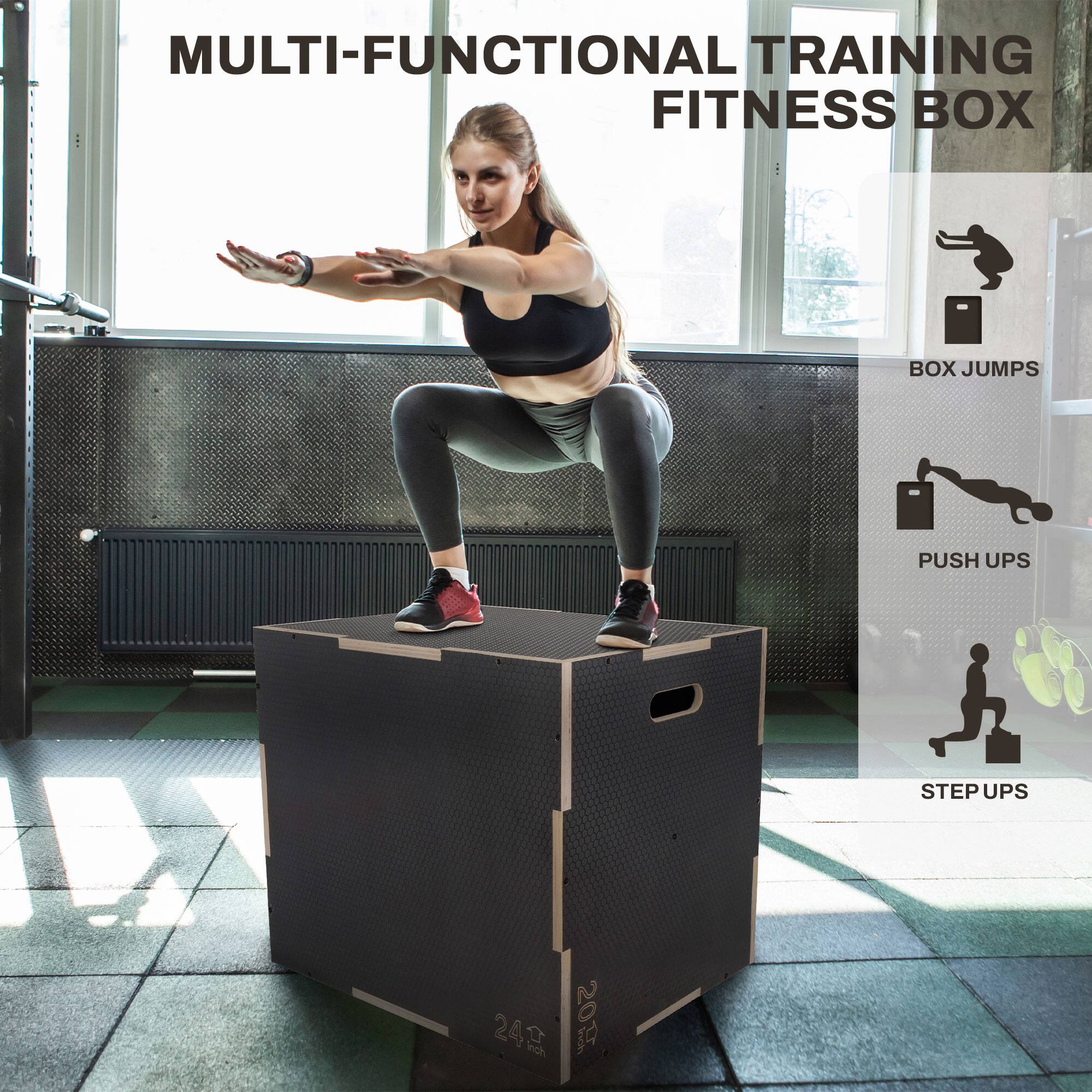 MULTI-FUNCTIONAL TRAINING FITNESS BOX  
BOX JUMPS  
PUSH UPS  
STEP UPS  
24 inch  
202