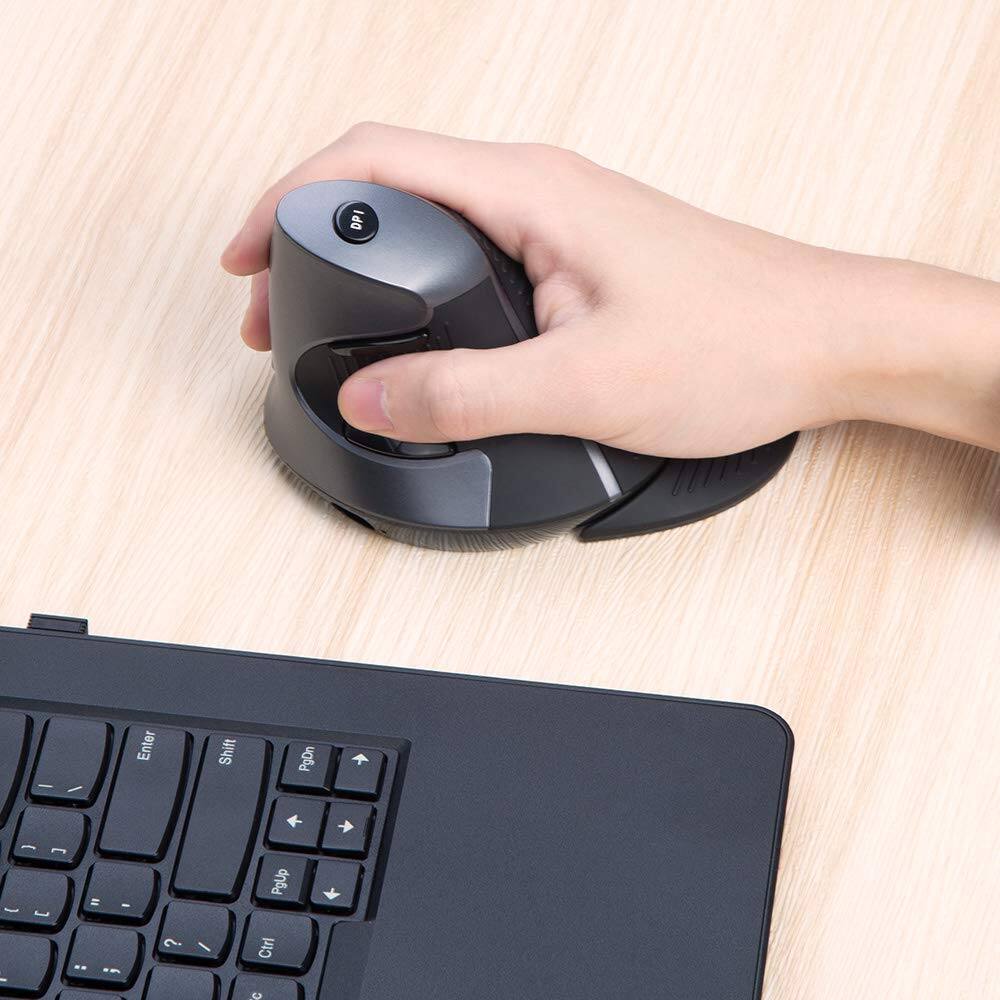 Cozy Serene Wireless Mouse Rechargeable Silent USB Black 1600dpi Reduce ...