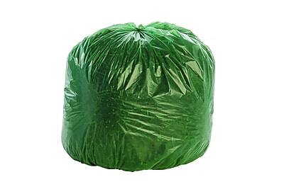 Front. Envision - Controlled Life Cycle 33 Gallon Industrial Trash Bag, 33" x 40", Low Density, 40 Bags/Box, 2 Rolls - Green.