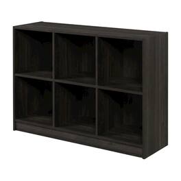 FurniFact - Engineered Wood Bookcase with Open Shelf Design for Home Office and Living Room - Espresso