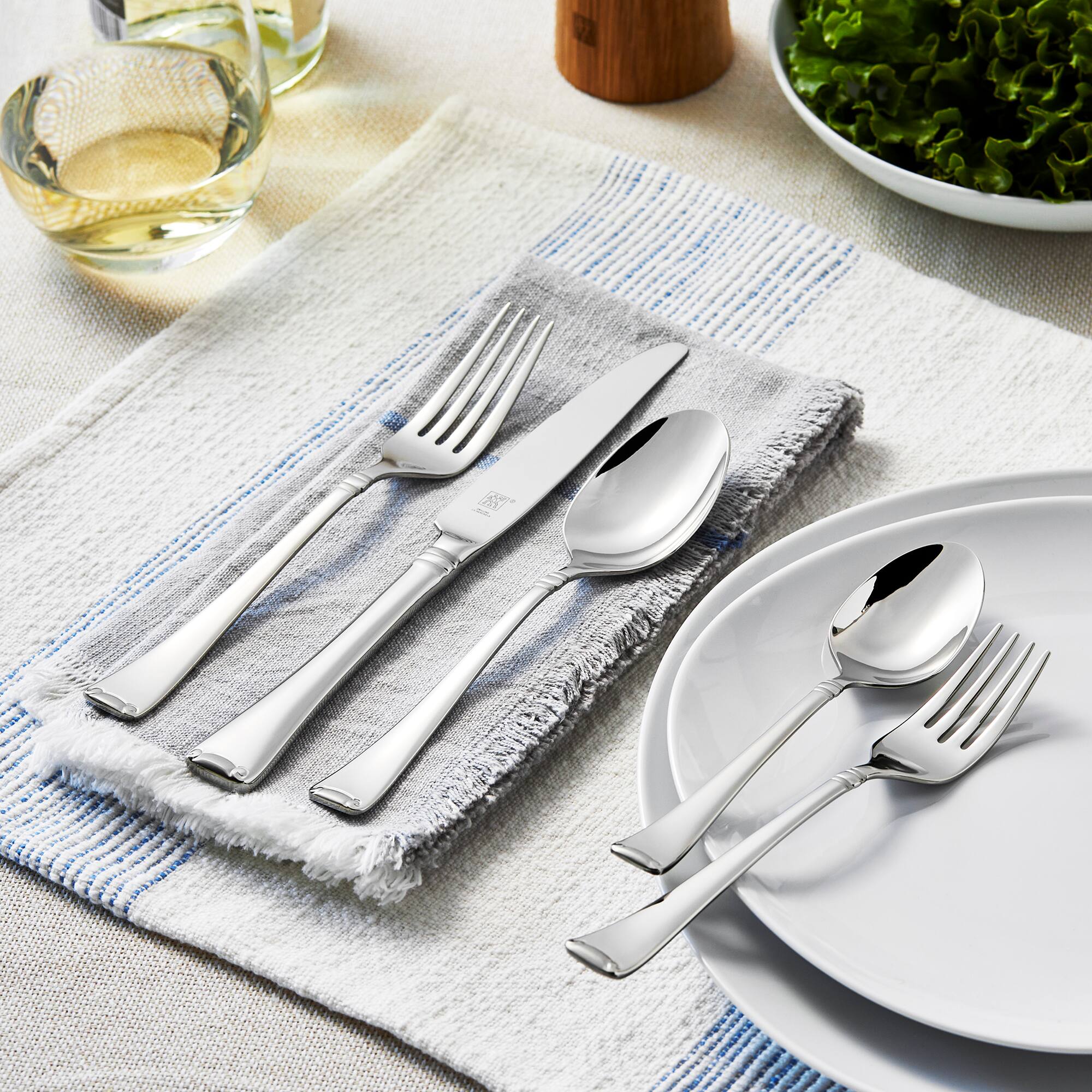 Alt View 5. ZWILLING - ZWILLING Angelico 65-pc 18/10 Stainless Steel Flatware Set - Stainless Steel.