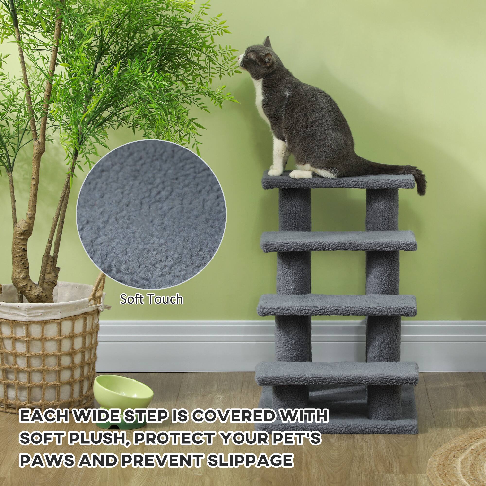 Soft Touch

EACH WIDE STEP IS COVERED WITH SOFT PLUSH, PROTECT YOUR PET'S PAWS AND PREVENT SLIPPAGE