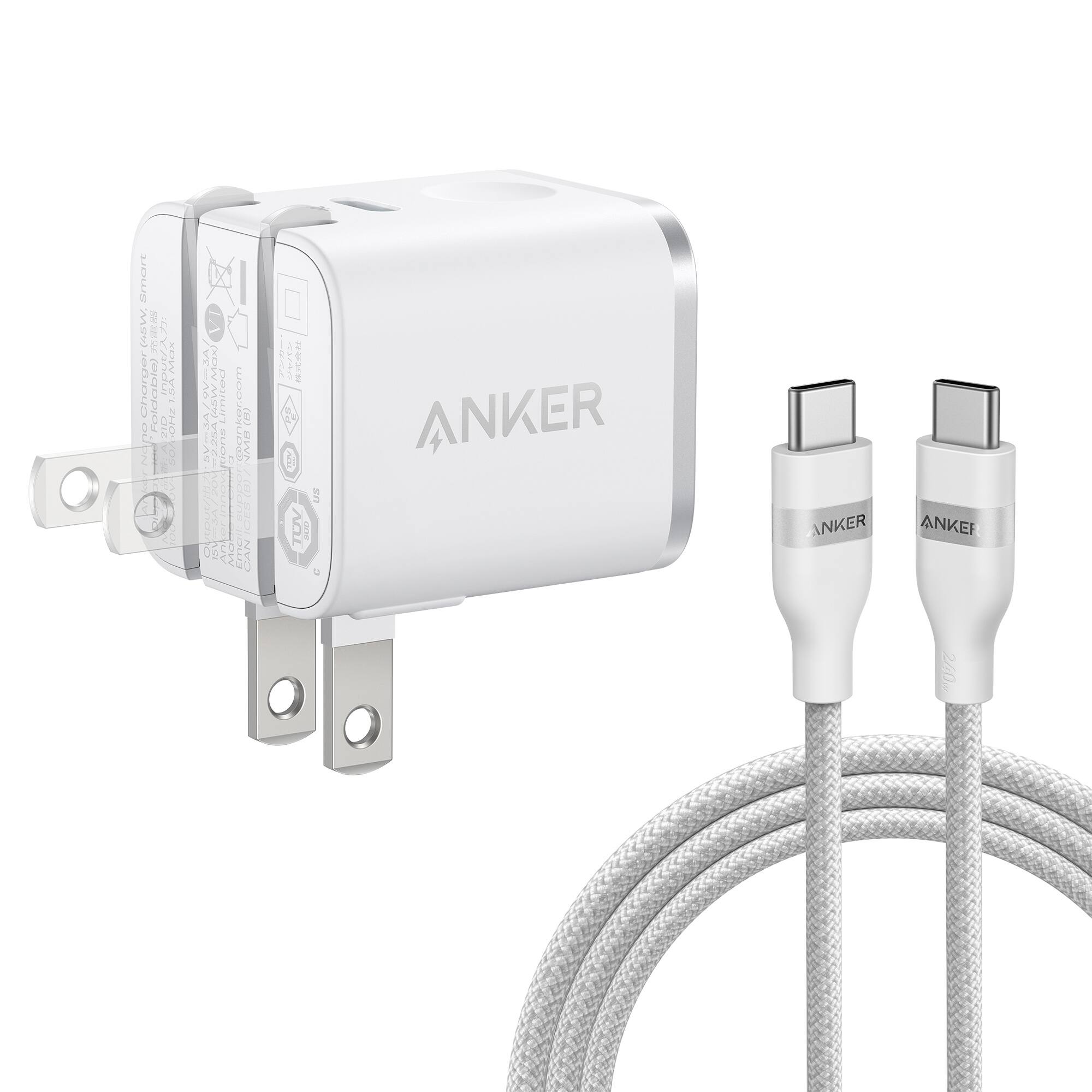 smart wass Charger Nono
ANNA Foldable)
21D Inputration ZHO XODY
: WWW.COM.COM.COM/BREADE Limited ker.com (5) V-3A SUGN () / BMW Ma
www.al-ain.com www.w ACO TUV
868
EN
ANKER
NKER
ANKER
2/10w