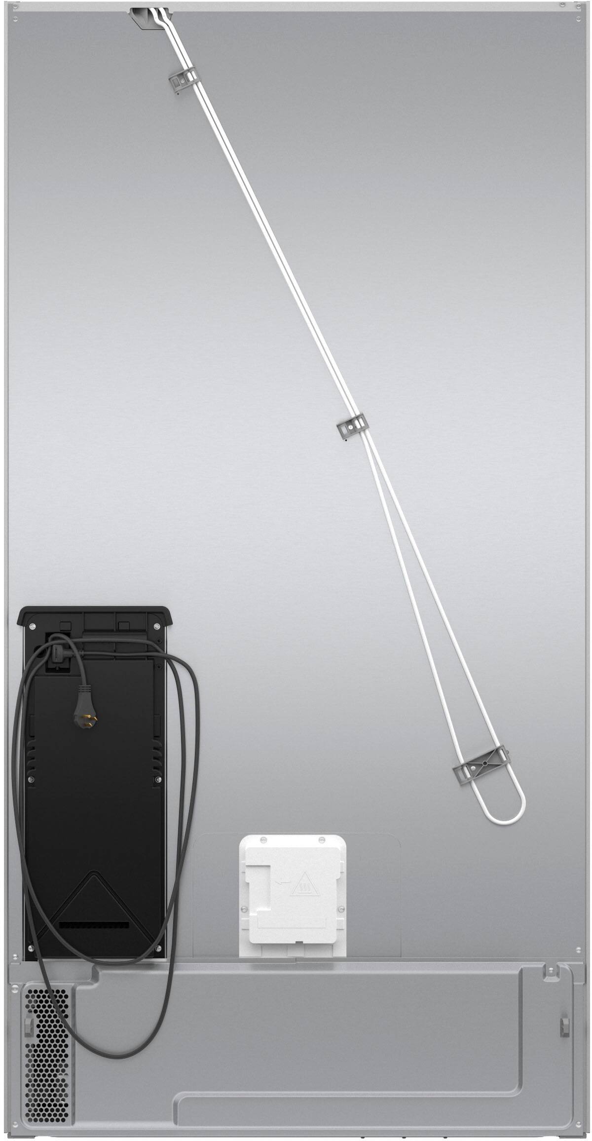 Alt View 15. Bosch - 100 Series 26 Cu. Ft. Bottom-Freezer French Door Smart Refrigerator with External Ice and Water - Stainless Steel.