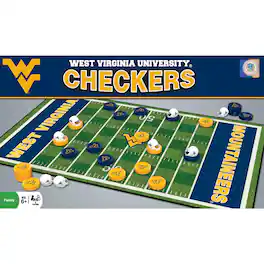 MasterPieces - West Virginia Mountaineers NCAA Checkers Set - Multicolor