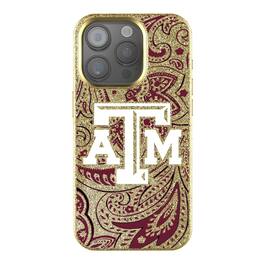 Keyscaper - NCAA - Texas A&M Aggies Paisley Bling iPhone Case - 15 - Gold