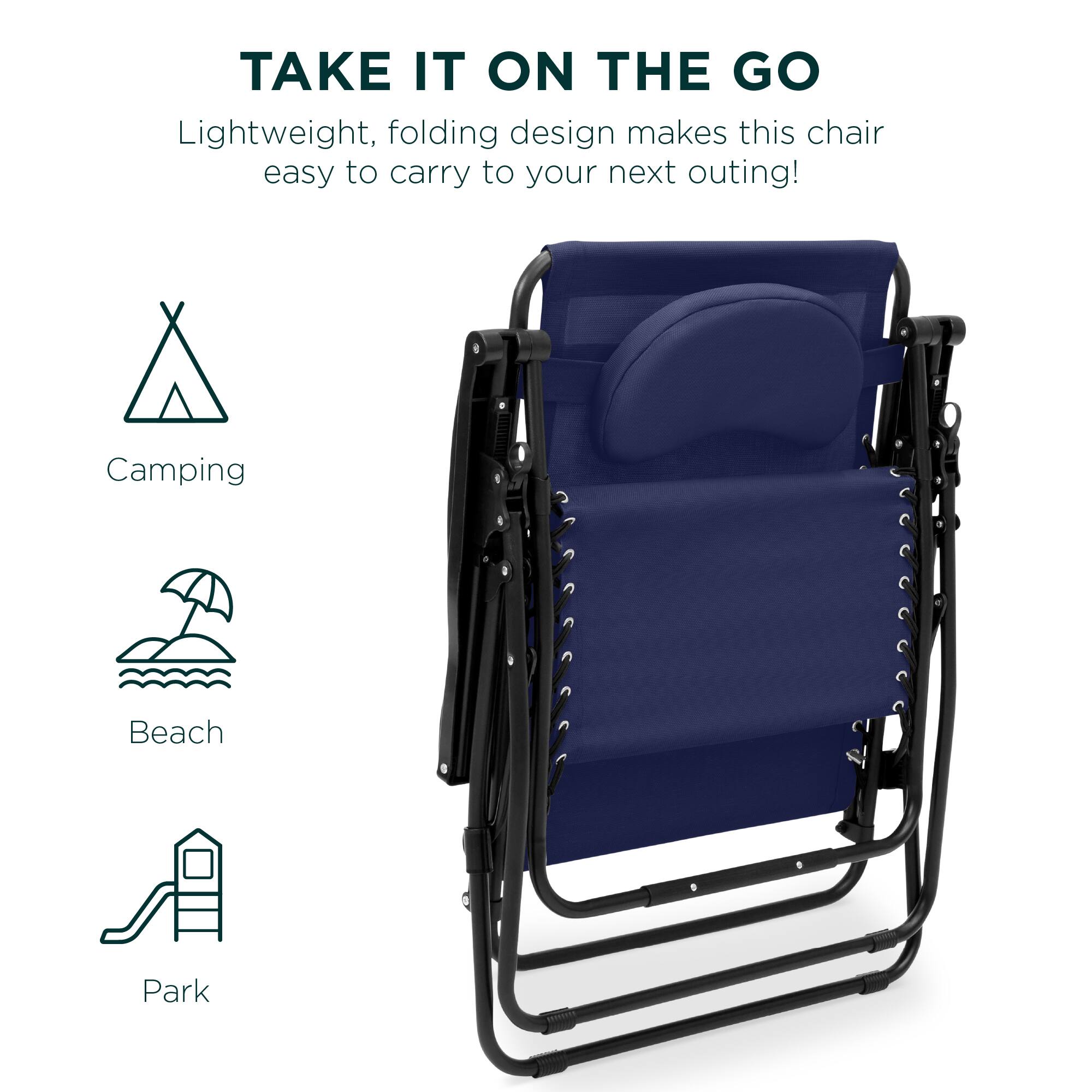 TAKE IT ON THE GO

Lightweight, folding design makes this chair easy to carry to your next outing!

Camping  
Beach  
Park