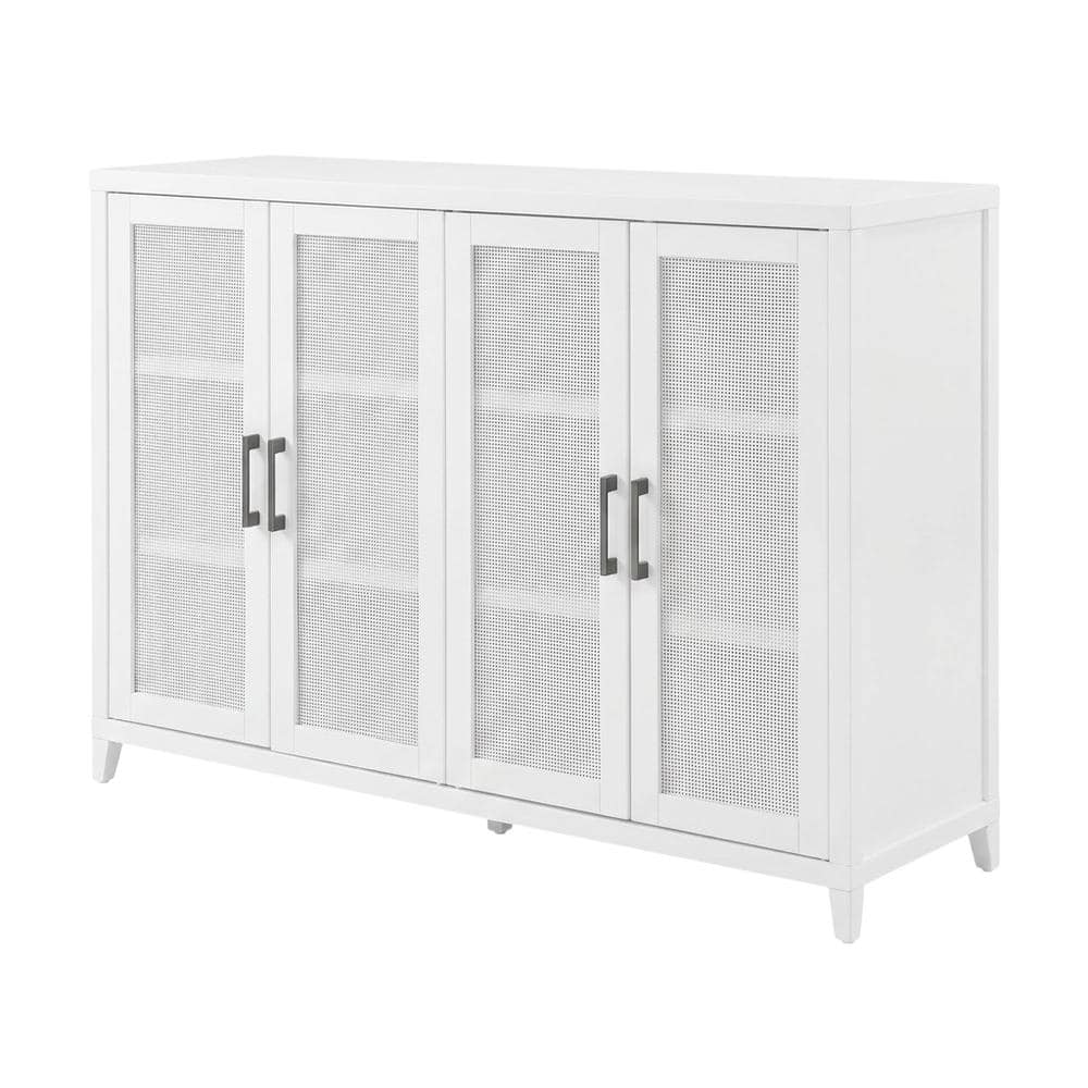 Crosley Furniture - Milo 2-Piece Media Sideboard Cabinet Set - 2 Storage Pantries - White