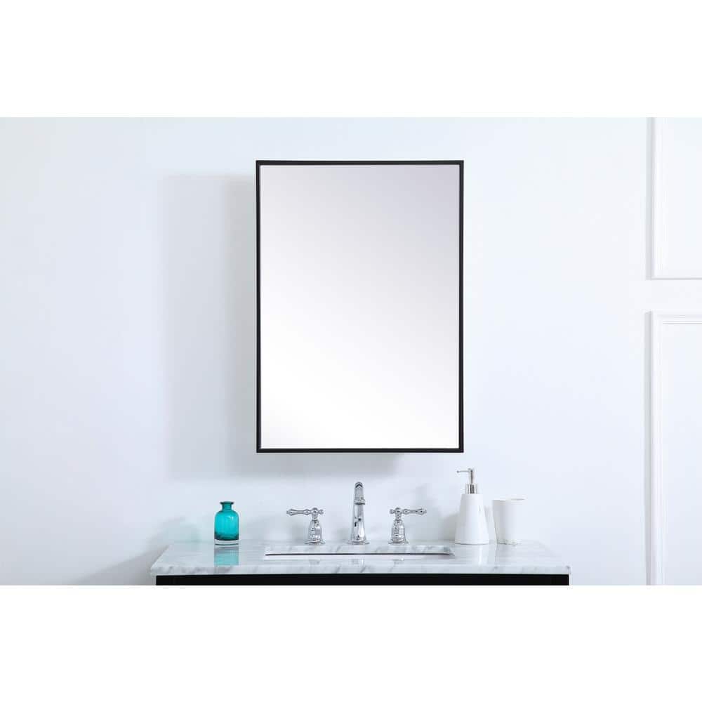 Elegant Decor - Metal mirror medicine cabinet 20 inch x 28 inch - Black price history on PriceWatchPro