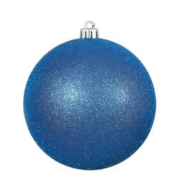 Vickerman - 12" Glitter Ball Drilled Cap - Blue