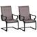 Alt View 8. Costway - Costway Set of 2 Patio Chairs C-Spring Motion Chairs with Quick-drying & Breathable Fabric Gray - Gray.