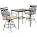 Front. Hanover - Montclair 3-Piece High-Dining Set with 2 Swivel Chairs and a 33-Inch Square Table - Tan/Brown.