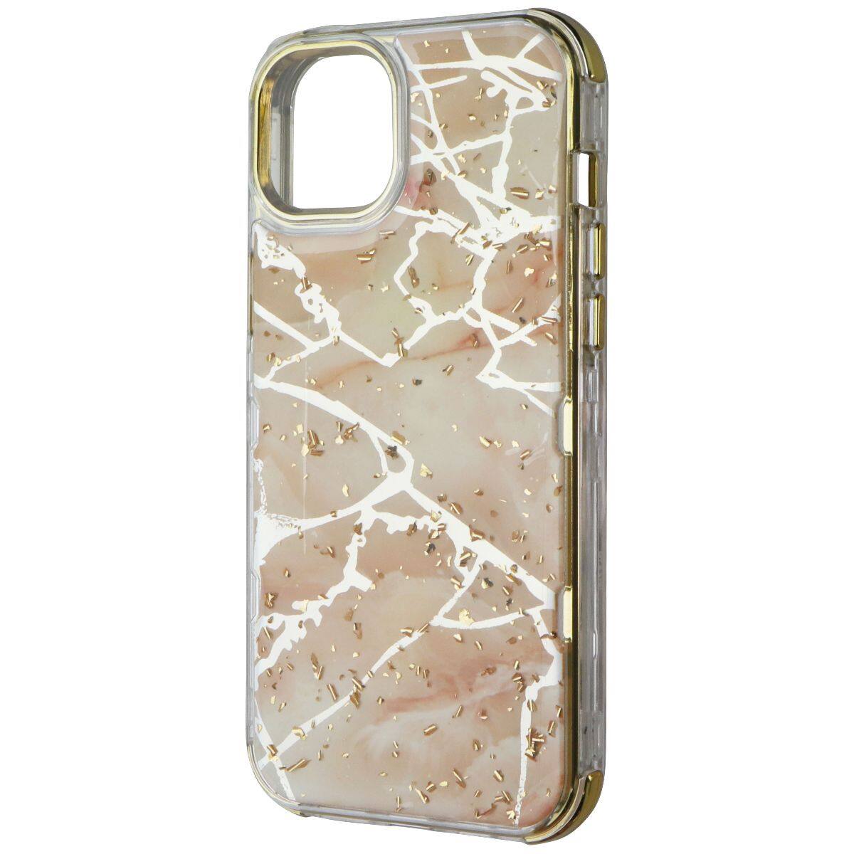 Front. Mybat Pro - MyBat Pro Tuff Series Case for Apple iPhone 14 Plus - Pale Yellow / Silver - Multicolor.