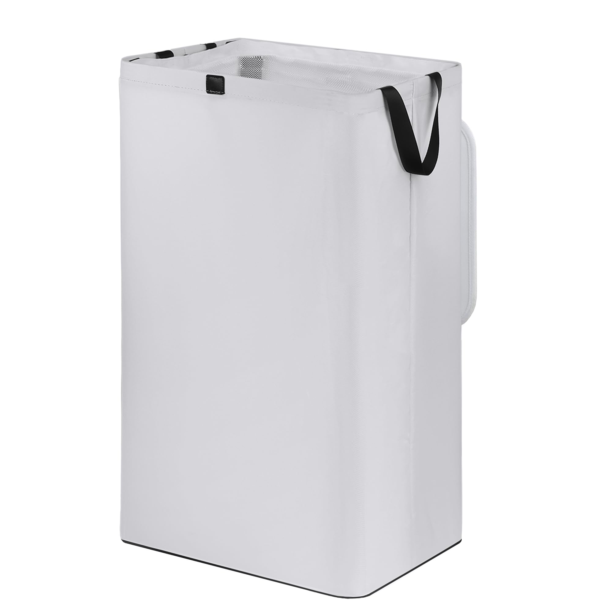 Front. Vulpecula Spade - 80L Large Laundry Hamper with Lid, Foldable Laundry Bag for Washing Machine with Removable Inner Bag, Dirty Hampers for - White.