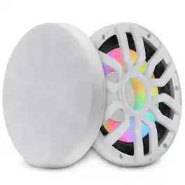DS18 Audio - NXL-IQ 10" Subwoofer with Digital LED Lights, 500W RMS Single 4-Ohm - White