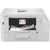 Brother - INKvestment 4555 Wireless Color All-in-One Inkjet Printer with 2 Paper Trays (MFCJ4555DW), Great for Small Offices - White - Front_Zoom