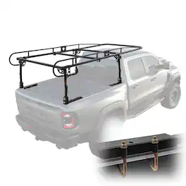 VEVOR - Truck Ladder Rack,1000 LBS/454 KG Strong Capacity Truck Racks,Non-Drilling/Drilling Installation for Long or Heavy Cargo - Black