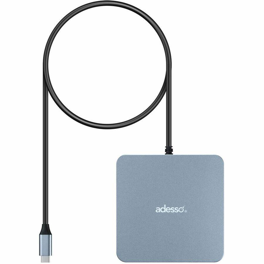 Alt View 3. Adesso - Adesso AUH-4051 Docking Station - for Monitor, Notebook - Charging Capability - 65 W - USB Type C - 3 Displays Supported.