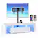 Front. Skyzoo - Skyzoo Modern TV Stand for 50/55/65" inch TV with Mount Swivel and LED Lights, TV Table for 65 inch TVs, White - White.