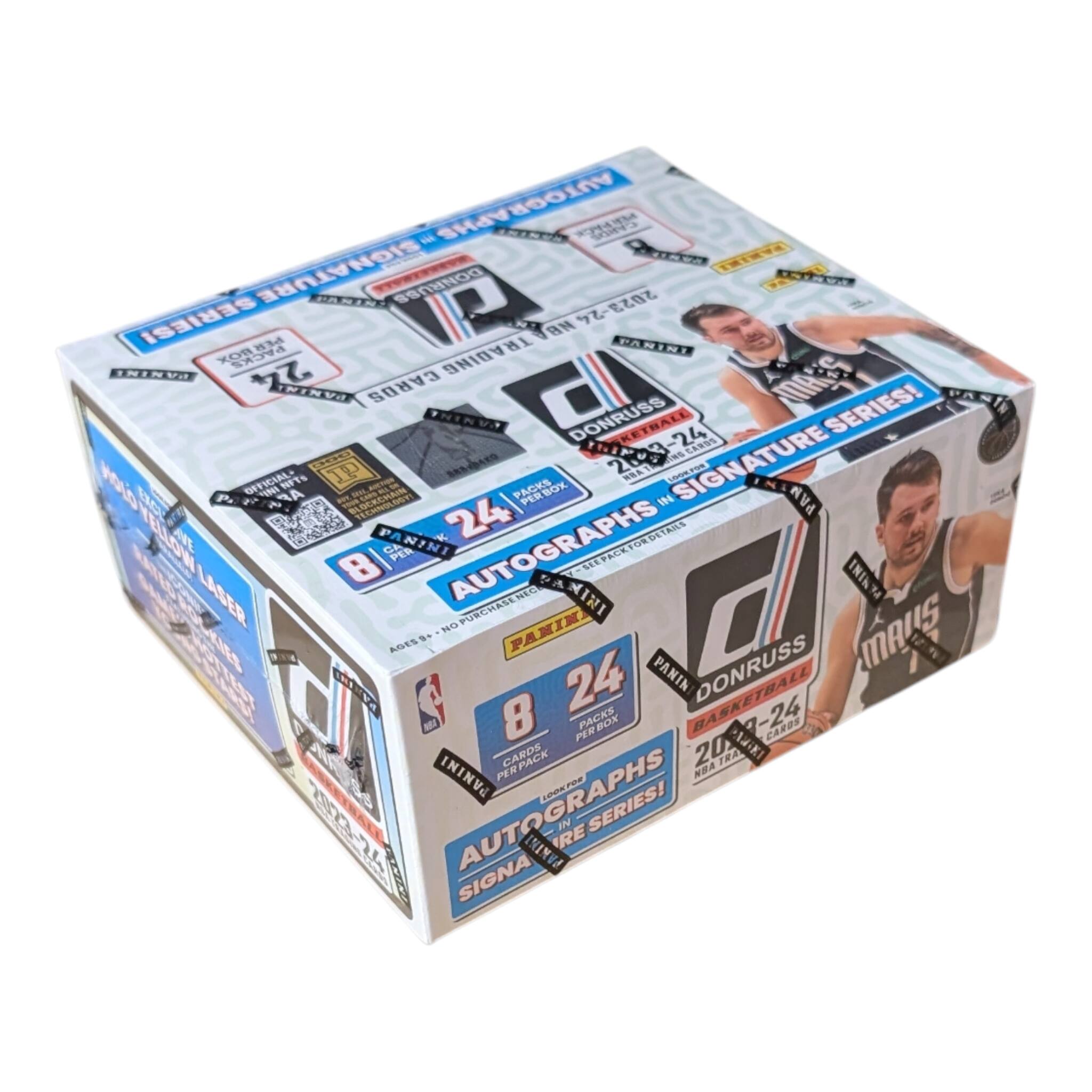 - AUTOGRAPHS & SIGNATURES IN THE 2023-24 DONRUSS MINI SERIES!
- 24 PACKS PER BOX
- 8 AUTOGRAPHS PER PACK
- 24 CARDS PER PACK
- OFFICIAL NBA NFTS ON THE BLOCKCHAIN
- PANINI NBA
- 2023-24
- DONRUSS
- MINI SERIES