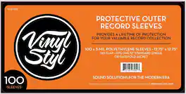 PopMarket - Vinyl Styl® VS-P-015 12 Inch Vinyl Record Outer Sleeve Polyethylene - 100 Count (Clear) - BAGS / SLEEVES - Multicolor