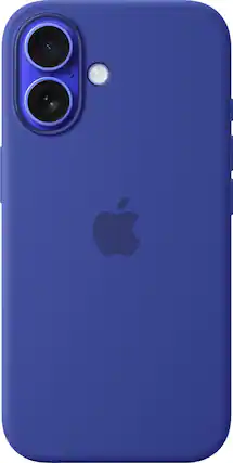 Front. Apple - iPhone 16 Silicone Case with MagSafe - Ultramarine.